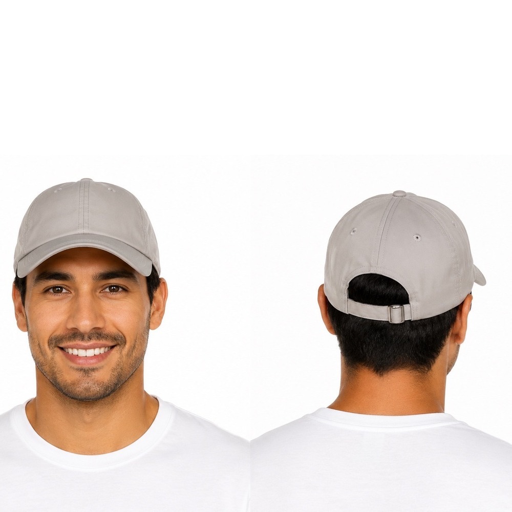 H&M Baseball Cap Light Gray Adjustable Hat 100% Cotton Lining OS Vacation 105-05